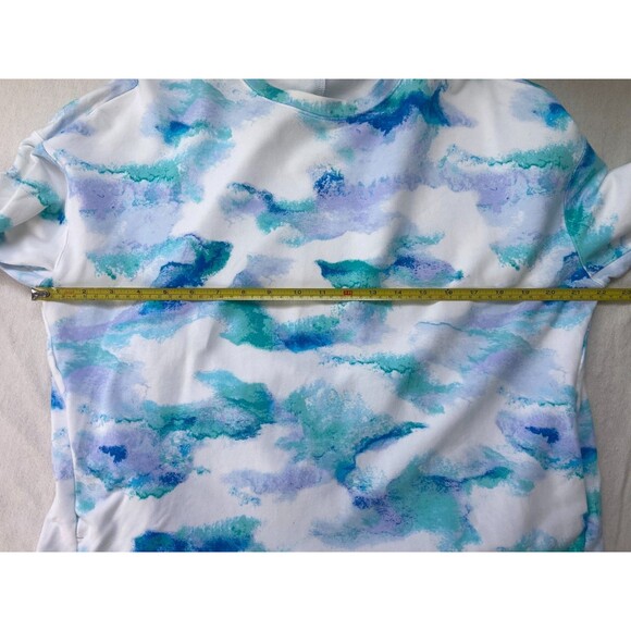 All in Motion Women's XL Tie-Dye French Terry Crewneck Sweatshirt Side Pockets - Picture 5 of 10